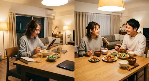 家で食べるご飯と誰かと食べるご飯の違い